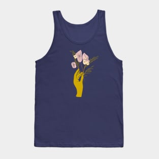 Foraging Hand with Flowers Tank Top